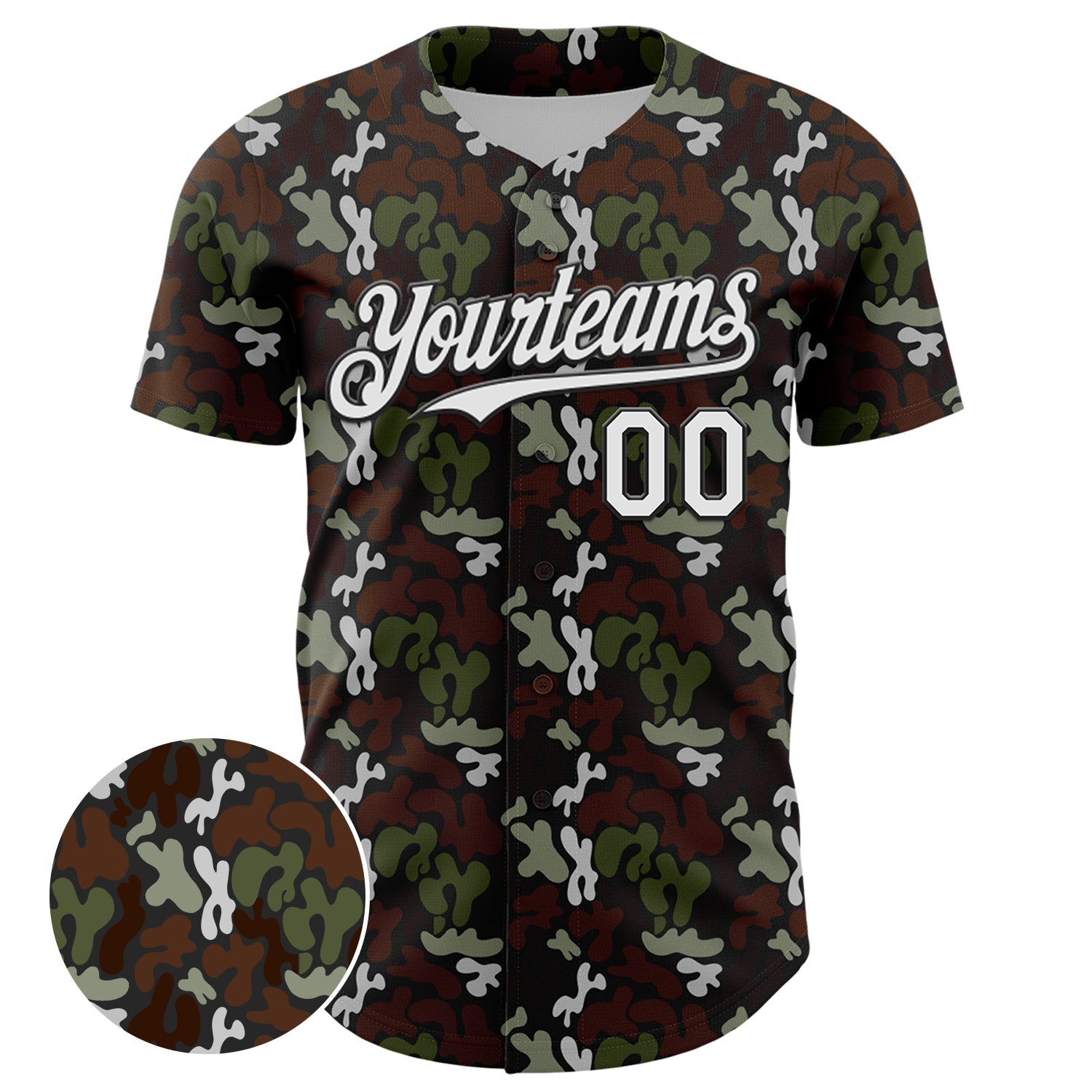 Custom Black White 3D Pattern Design Abstract Spots Authentic Baseball Jersey - Sky-Custom