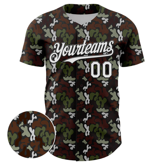 Custom Black White 3D Pattern Design Abstract Spots Authentic Baseball Jersey - Sky-Custom