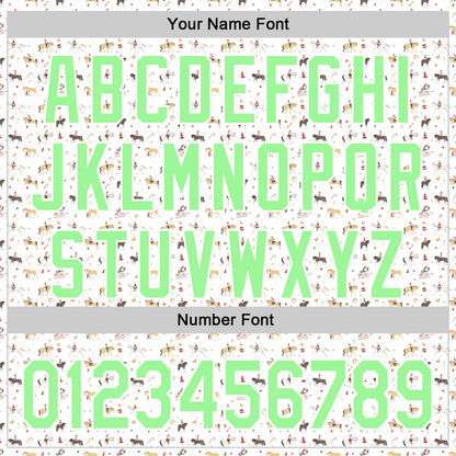 Custom White Pea Green 3D Pattern Design Rodeo Cowboy Authentic Baseball Jersey - Sky-Custom