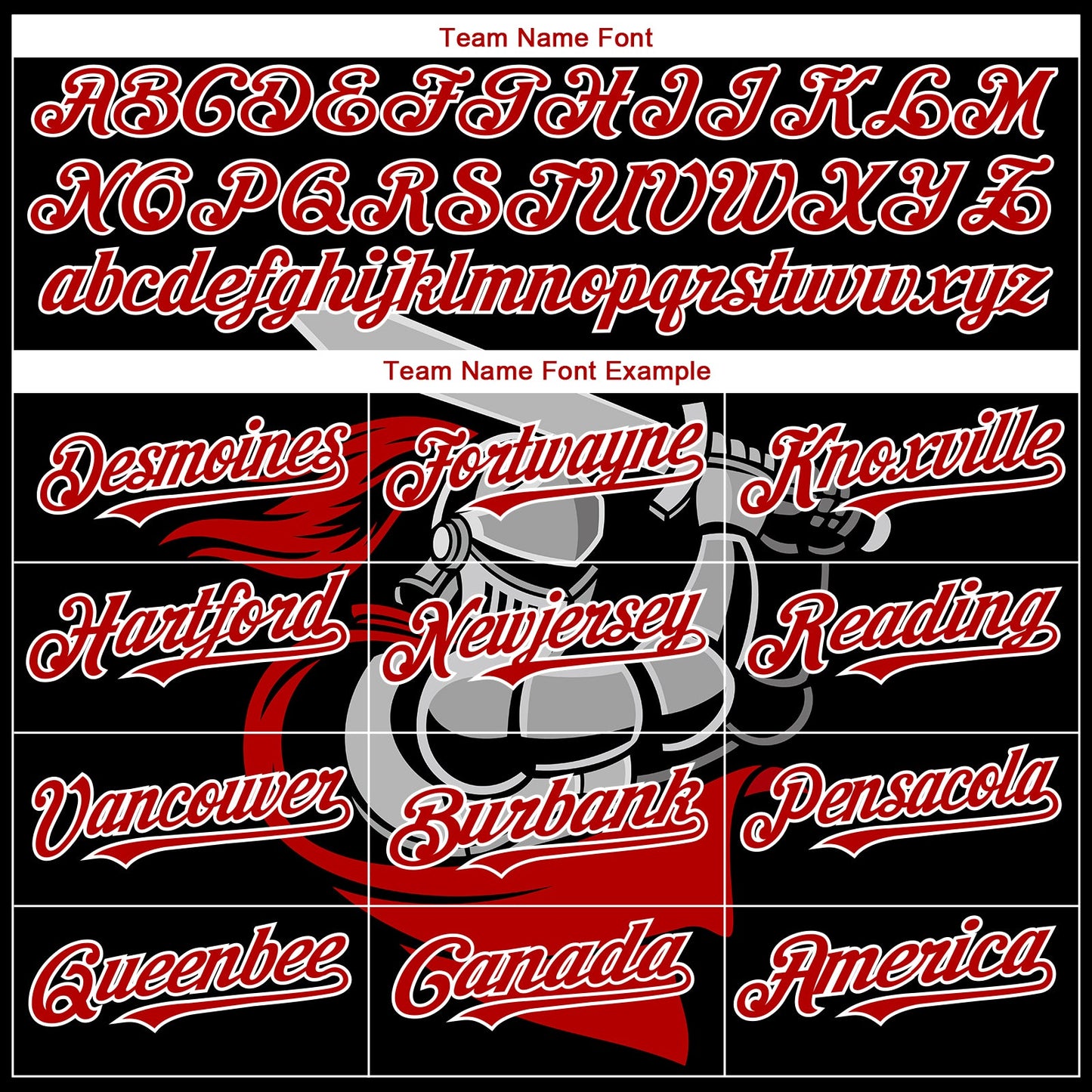 Custom Black Red-White 3D Pattern Design Knight Hero Art Authentic Baseball Jersey - Sky-Custom