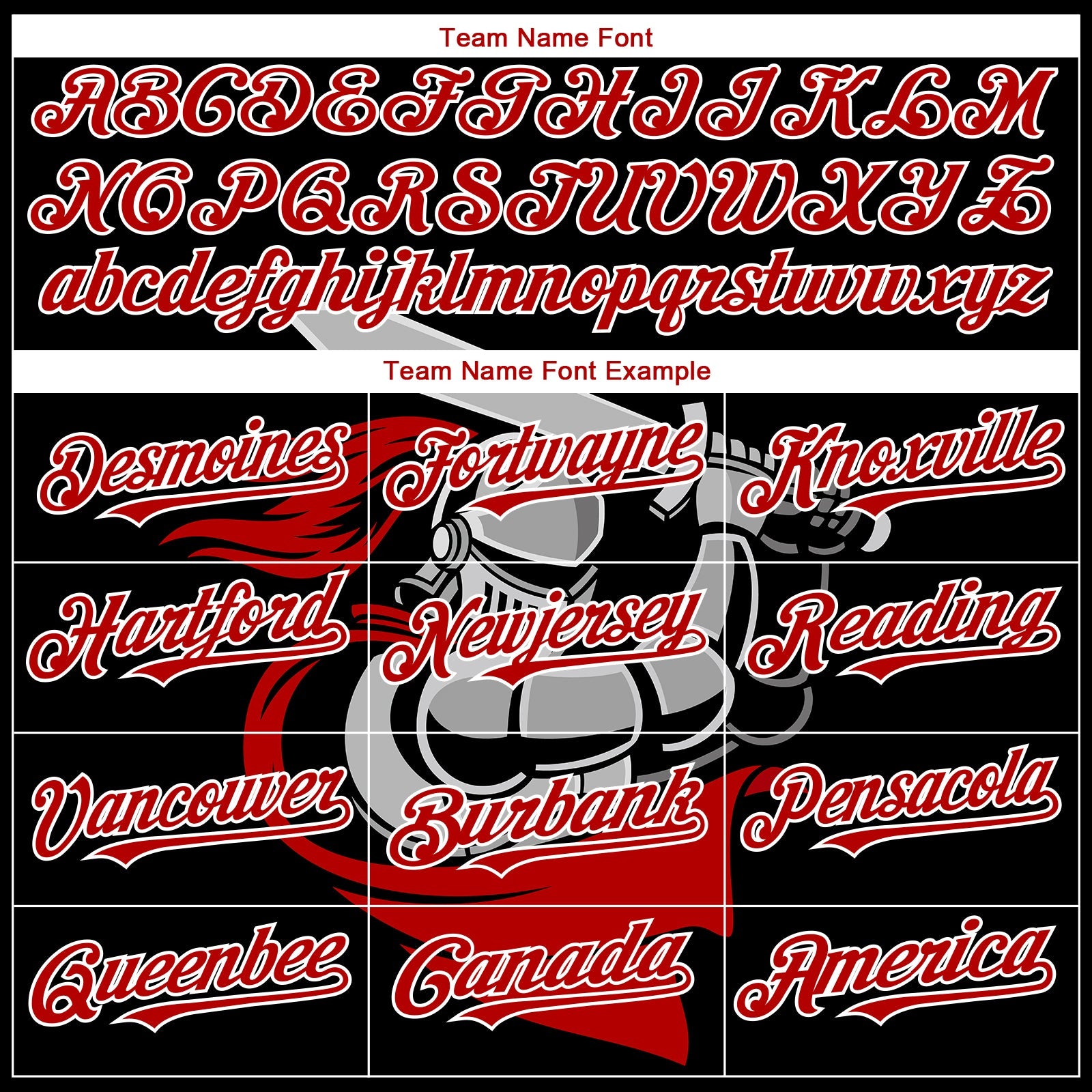 Custom Black Red-White 3D Pattern Design Knight Hero Art Authentic Baseball Jersey - Sky-Custom