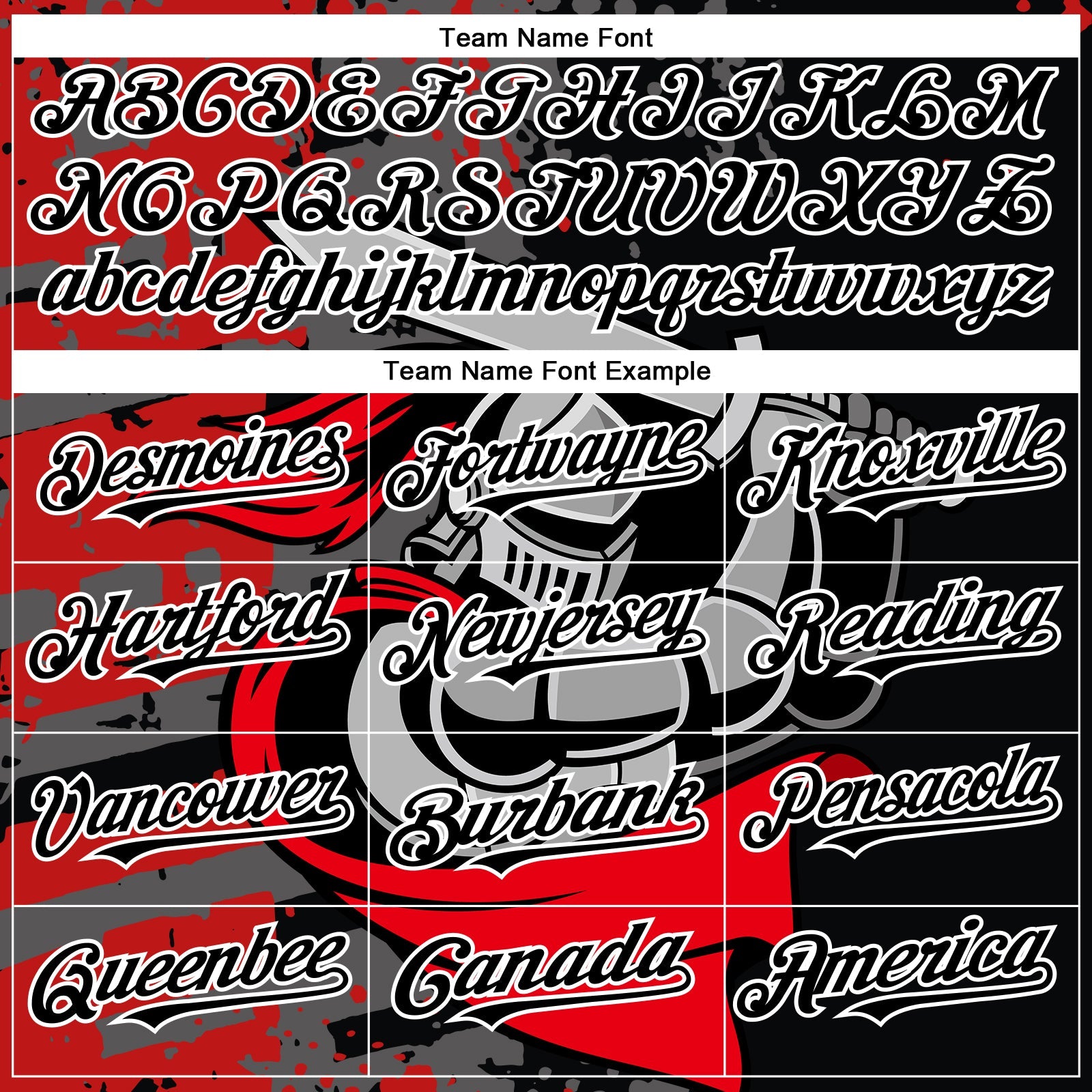 Custom Black Red-White 3D Pattern Design Knight Hero Art Authentic Baseball Jersey - Sky-Custom