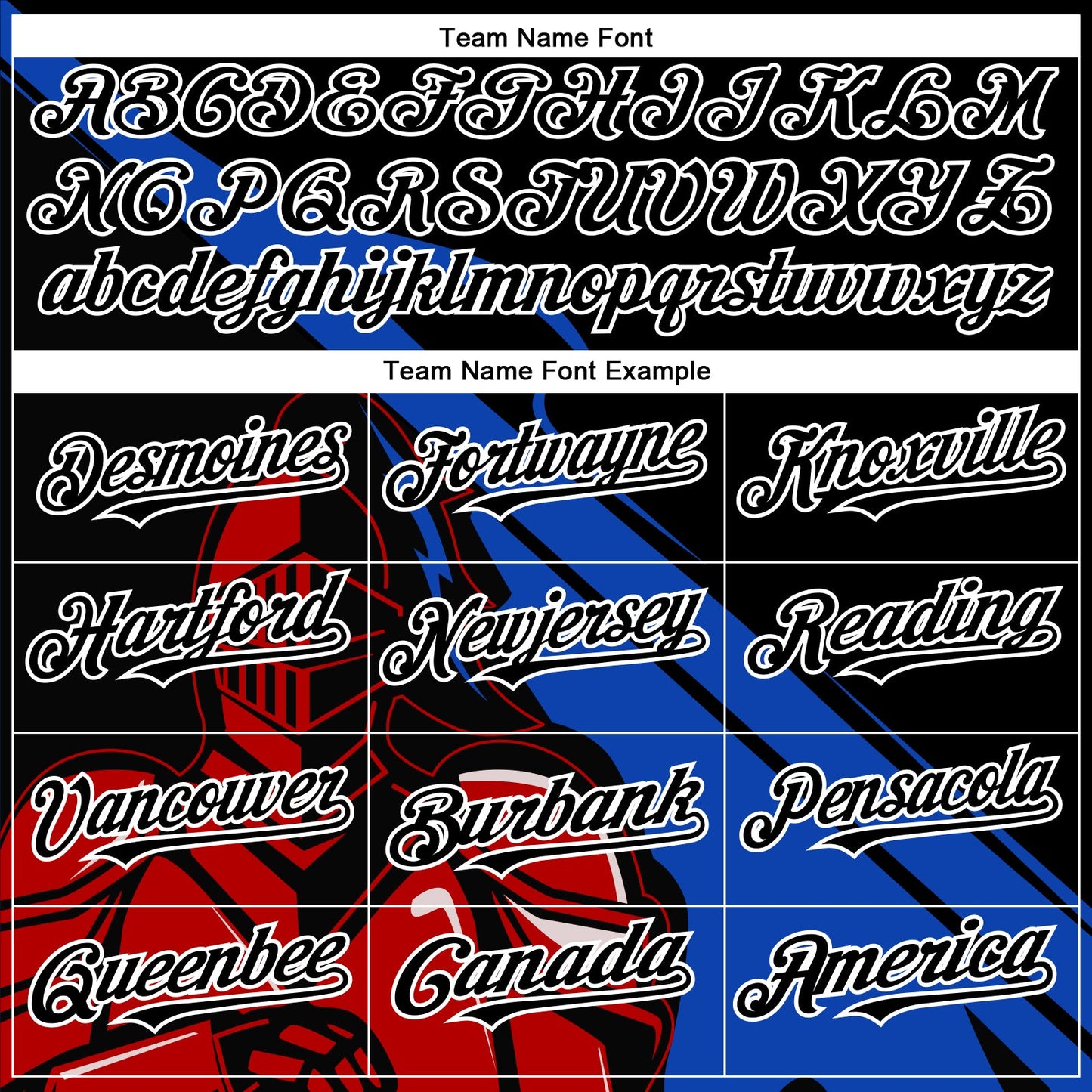 Custom Black Thunder Blue-Red 3D Pattern Design Knight Hero Art Authentic Baseball Jersey - Sky-Custom