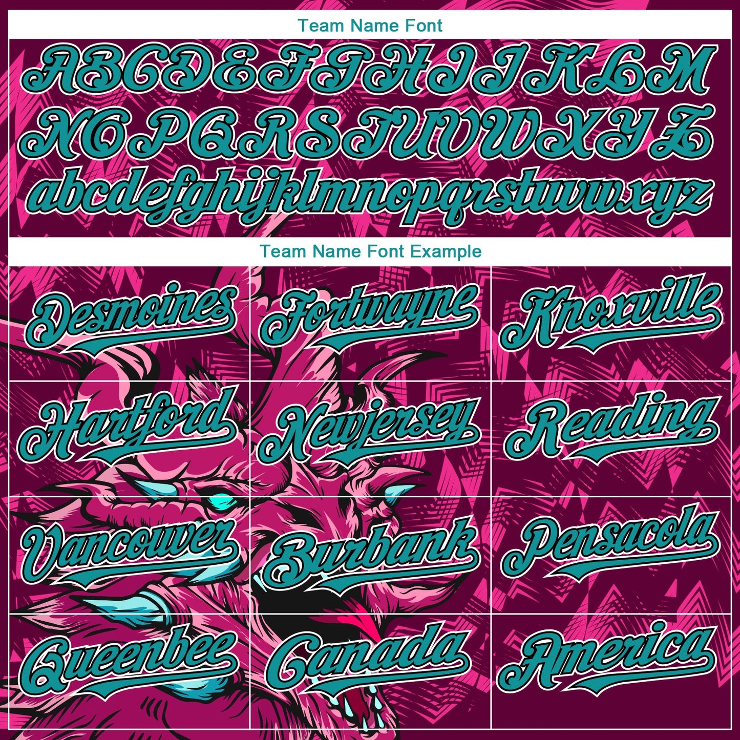 Custom Crimson Teal-Black 3D Pattern Design Animal Dragon Authentic Baseball Jersey - Sky-Custom