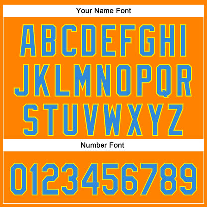 Custom Bay Orange Electric Blue-Light Yellow 3D Pattern Design Champion Trophy Authentic Baseball Jersey - Sky-Custom