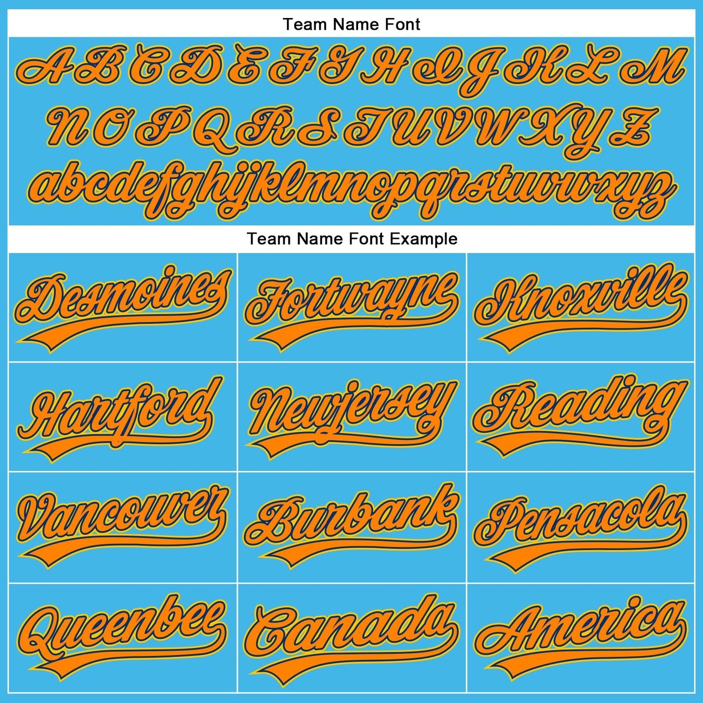 Custom Sky Blue Bay Orange US Navy Blue-Yellow 3D Pattern Design Champion Trophy Authentic Baseball Jersey - Sky-Custom