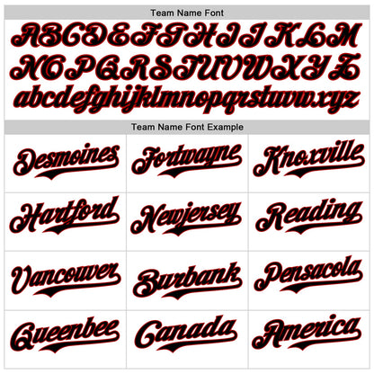 Custom White Black-Red 3D Pattern Design Vintage Tattoos Authentic Baseball Jersey - Sky-Custom