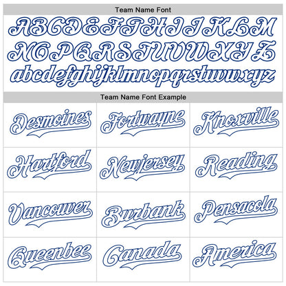Custom White Royal 3D Pattern Design Vintage Tattoos Authentic Baseball Jersey - Sky-Custom