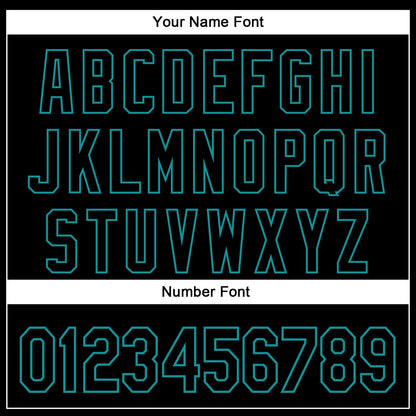 Custom Black Teal 3D Pattern Design Vintage Tattoos Authentic Baseball Jersey - Sky-Custom