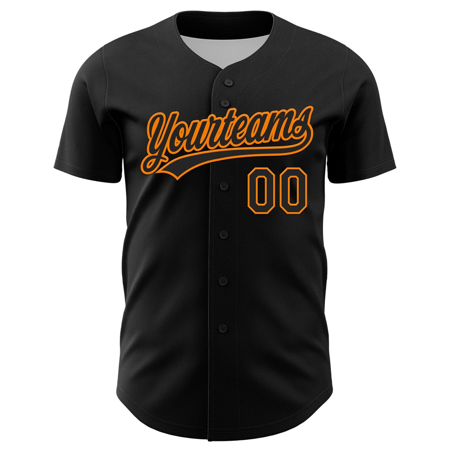 Custom Black Bay Orange 3D Halloween Authentic Baseball Jersey - Sky-Custom