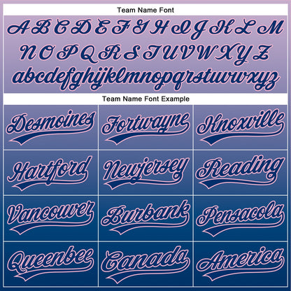 Custom Light Purple US Navy Blue-Light Pink 3D Halloween Authentic Baseball Jersey - Sky-Custom
