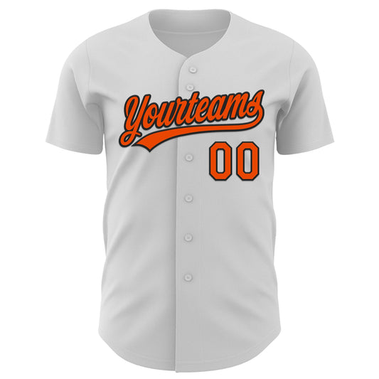 Custom White Orange-Black 3D Halloween Authentic Baseball Jersey - Sky-Custom