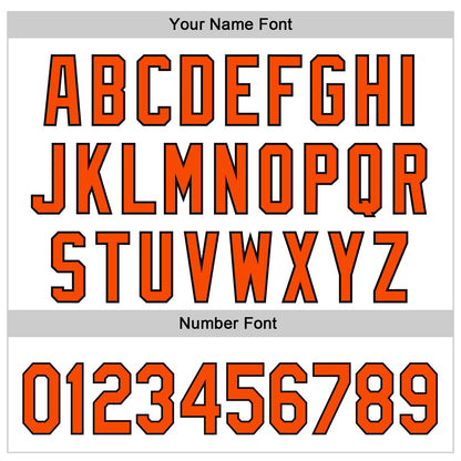Custom White Orange-Black 3D Halloween Authentic Baseball Jersey - Sky-Custom