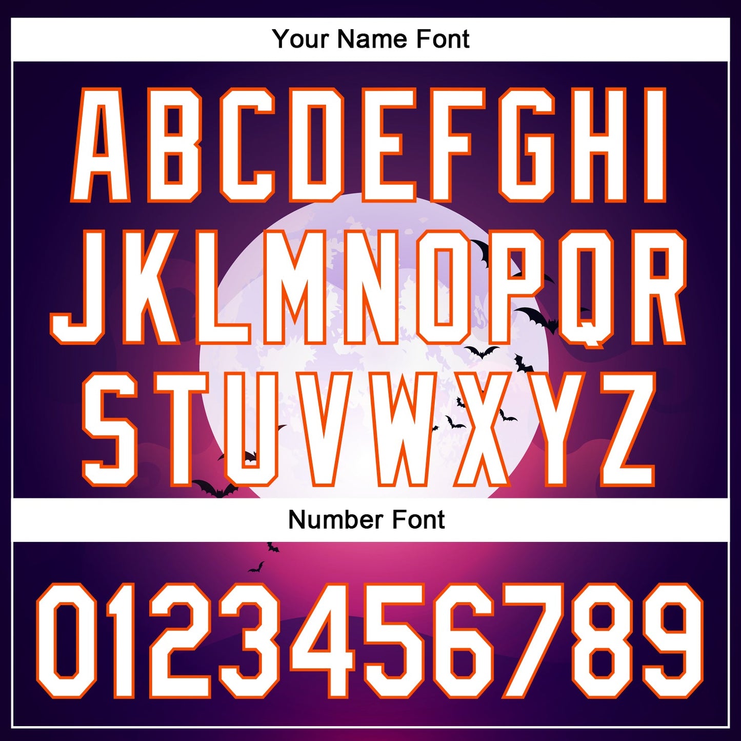 Custom Purple White-Orange 3D Halloween Authentic Baseball Jersey - Sky-Custom