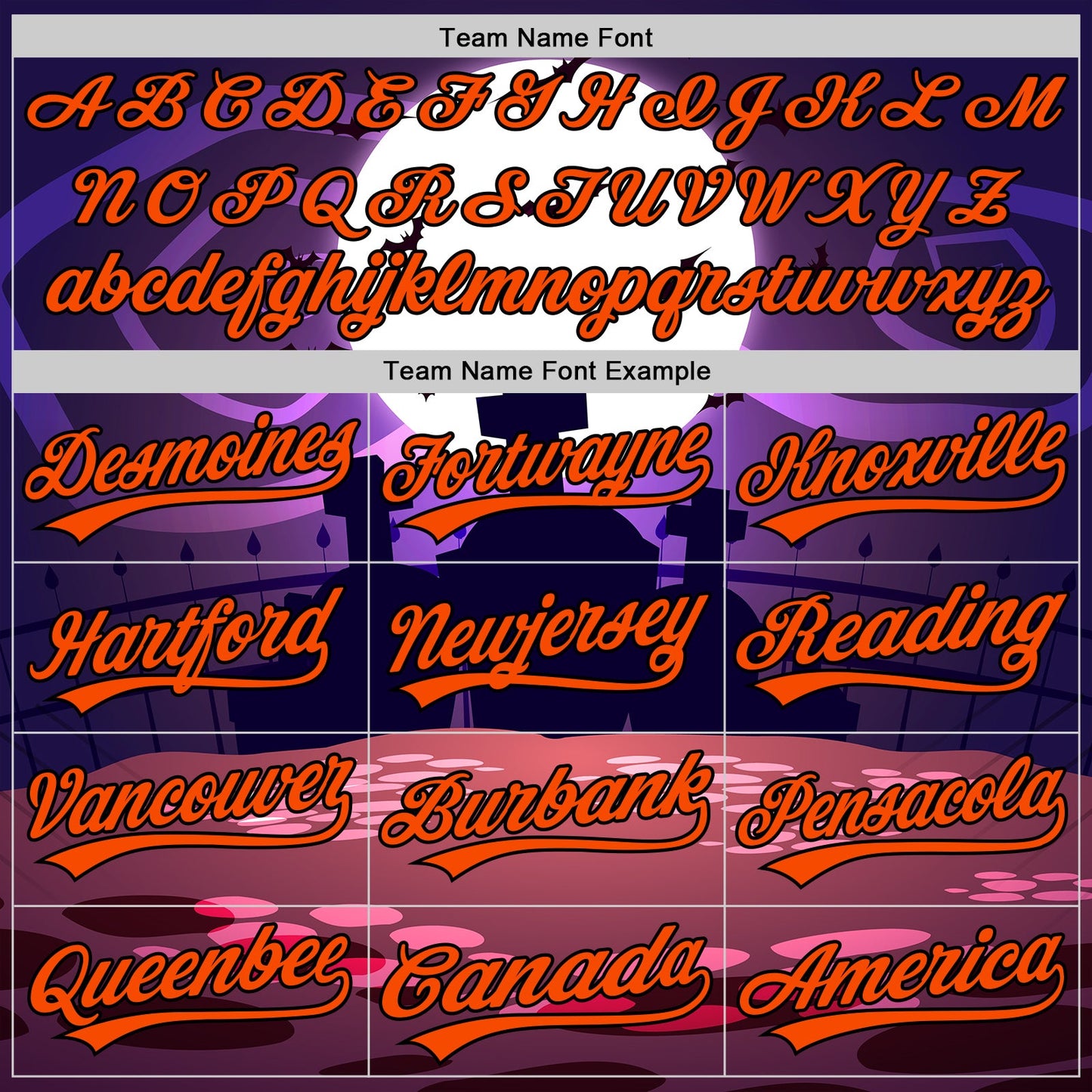 Custom Purple Orange-Black 3D Halloween Authentic Baseball Jersey - Sky-Custom