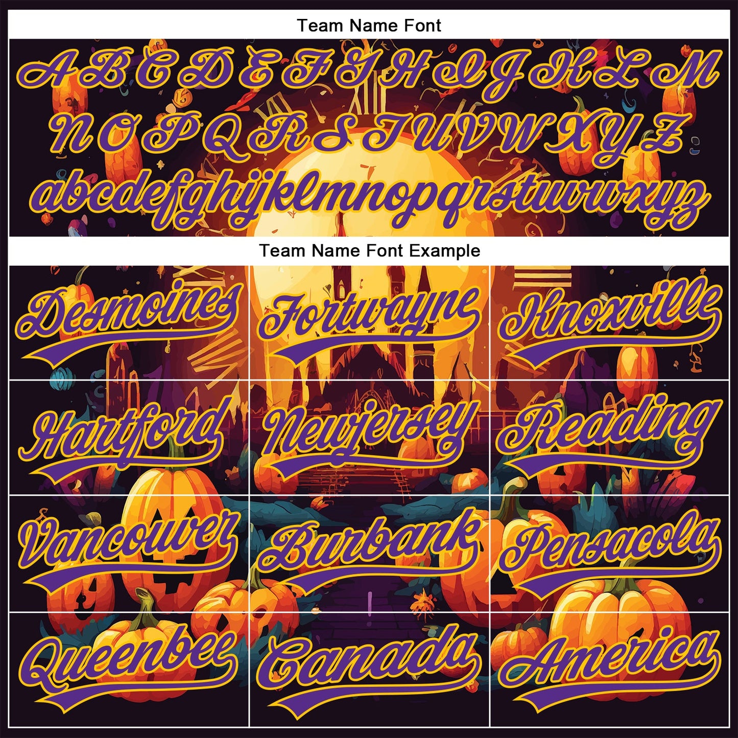 Custom Black Purple-Yellow 3D Halloween Authentic Baseball Jersey - Sky-Custom