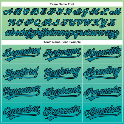 Custom Pea Green Teal-Black 3D Halloween Authentic Baseball Jersey - Sky-Custom