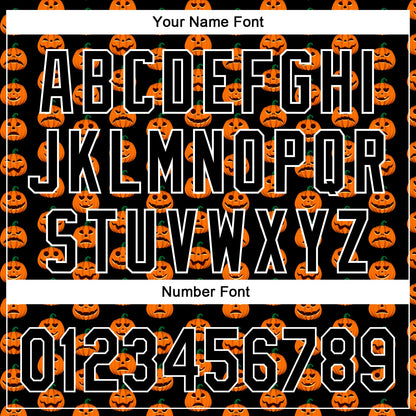 Custom Black White 3D Halloween Authentic Baseball Jersey - Sky-Custom