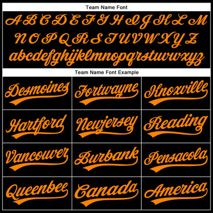Custom Black Bay Orange 3D Halloween Authentic Baseball Jersey - Sky-Custom