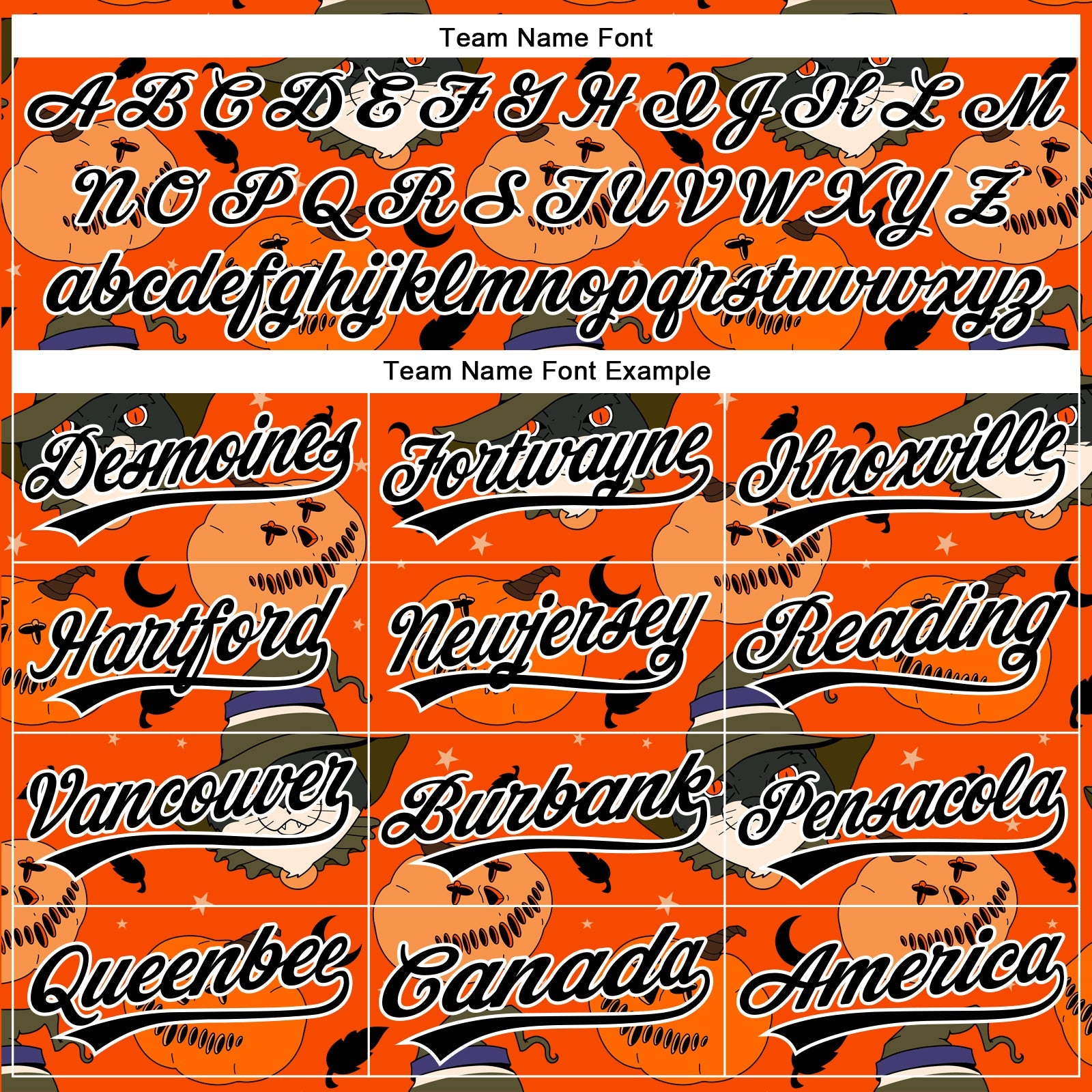 Custom Orange Black-White 3D Halloween Authentic Baseball Jersey - Sky-Custom