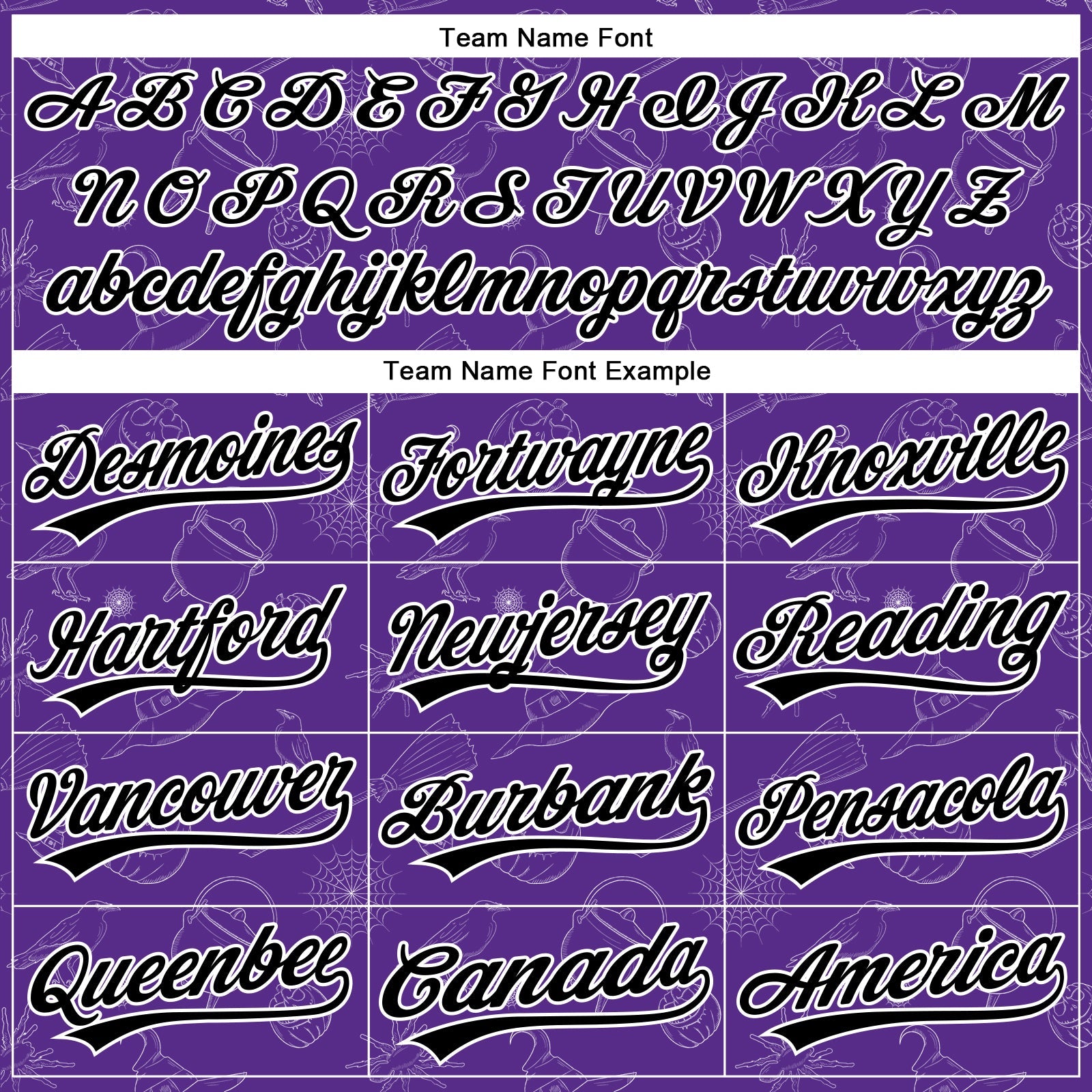 Custom Purple Black-White 3D Halloween Authentic Baseball Jersey - Sky-Custom