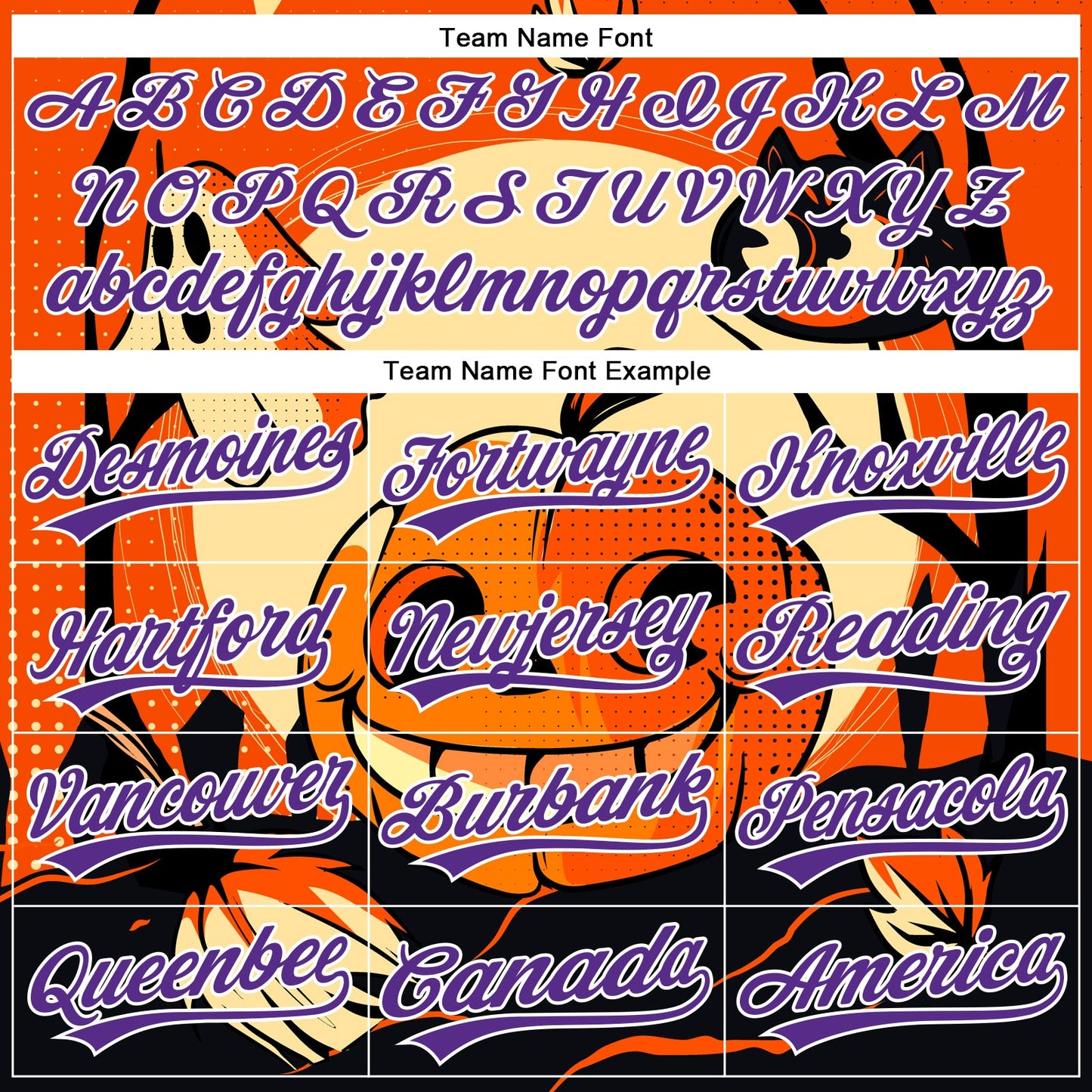 Custom Orange Purple-White 3D Halloween Authentic Baseball Jersey - Sky-Custom