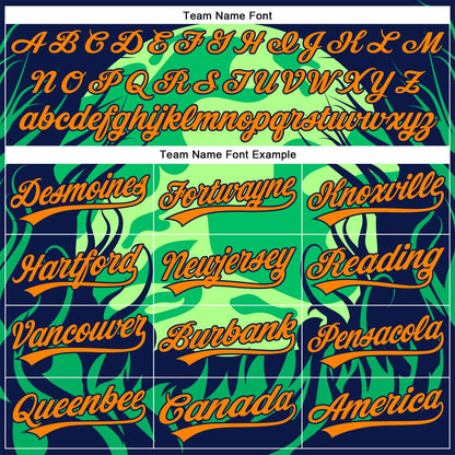 Custom Neon Green Bay Orange-Navy 3D Halloween Authentic Baseball Jersey - Sky-Custom