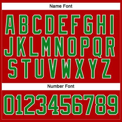 Custom Red Grass Green-White Funny Christmas 3D Hockey Lace Neck Jersey - Sky-Custom