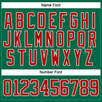 Custom Kelly Green Red-Gold Funny Christmas 3D Hockey Lace Neck Jersey - Sky-Custom