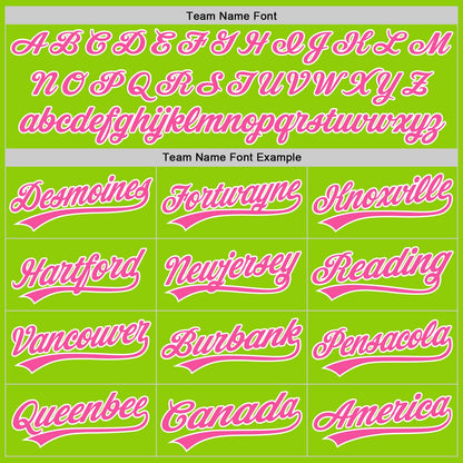 Custom Neon Green Pink-White 3D Funny Christmas Authentic Baseball Jersey - Sky-Custom