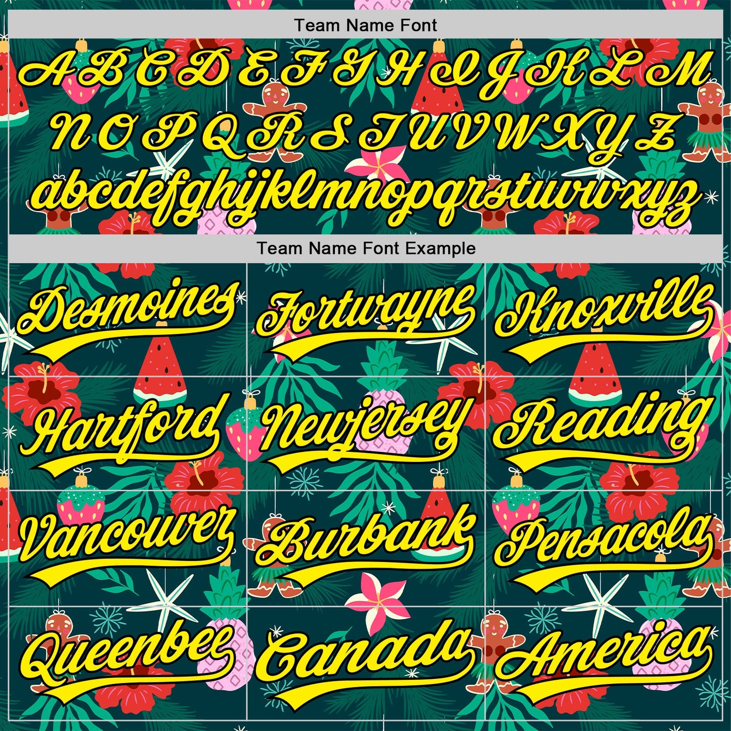Custom Green Light Yellow-Black 3D Funny Christmas Authentic Baseball Jersey - Sky-Custom