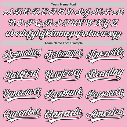 Custom Light Pink White-Black 3D Funny Christmas Authentic Baseball Jersey - Sky-Custom