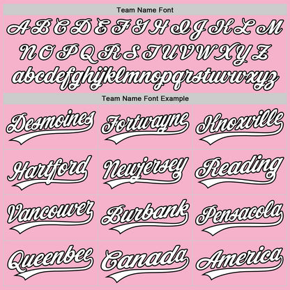 Custom Light Pink White-Black 3D Funny Christmas Authentic Baseball Jersey - Sky-Custom
