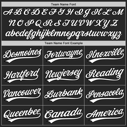 Custom Black White 3D Pattern Design Black History Month Authentic Baseball Jersey - Sky-Custom