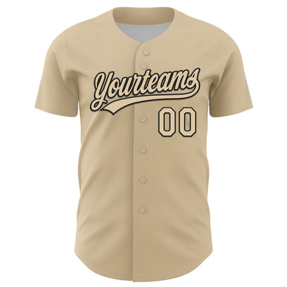 Custom City Cream Black 3D Pattern Design Black History Month Authentic Baseball Jersey - Sky-Custom