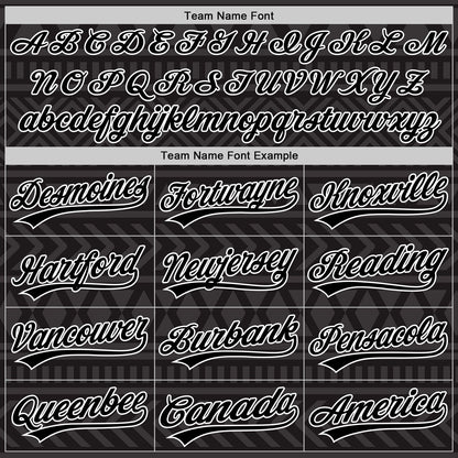 Custom Black White 3D Pattern Design Black History Month Authentic Baseball Jersey - Sky-Custom