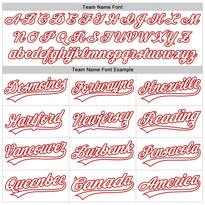 Custom White Red 3D Love Heart Valentine's Day Authentic Baseball Jersey - Sky-Custom