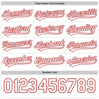 Custom White Red 3D Love Heart Valentine's Day Authentic Baseball Jersey - Sky-Custom