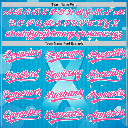 Custom Sky Blue Pink-White 3D Prostate Cancer Ribbon Authentic Baseball Jersey - Sky-Custom