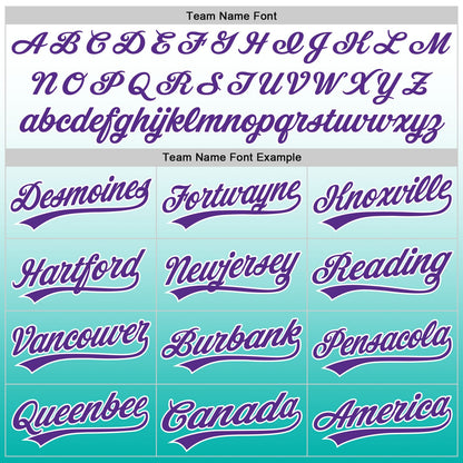 Custom White Purple-Aqua 3D Testicular Cancer Ribbon Authentic Baseball Jersey - Sky-Custom