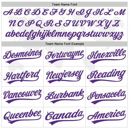 Custom White Purple 3D Thyroid Cancer Ribbon Authentic Baseball Jersey - Sky-Custom