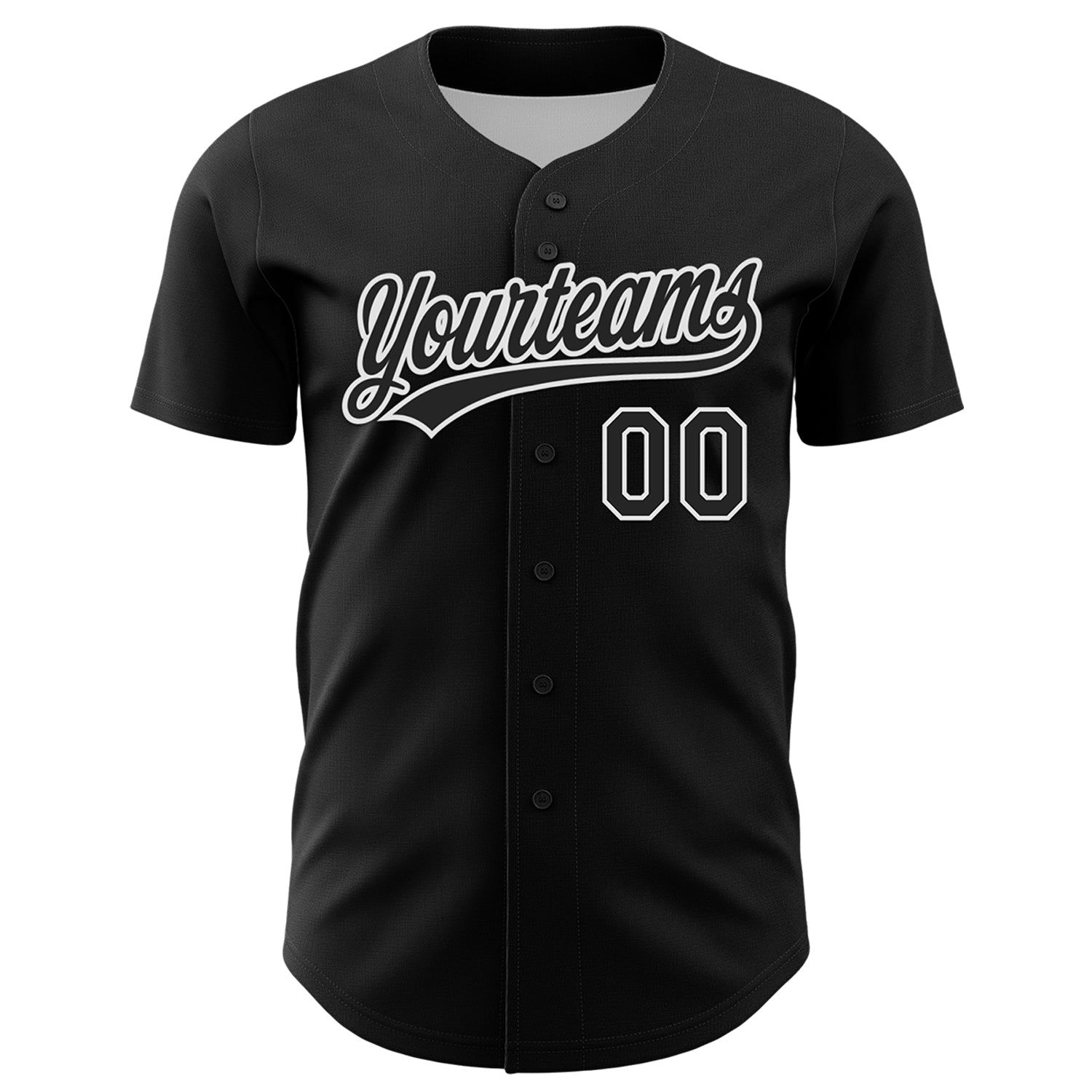 Custom Black Kelly Green-Red 3D Funny Christmas Authentic Baseball Jersey - Sky-Custom