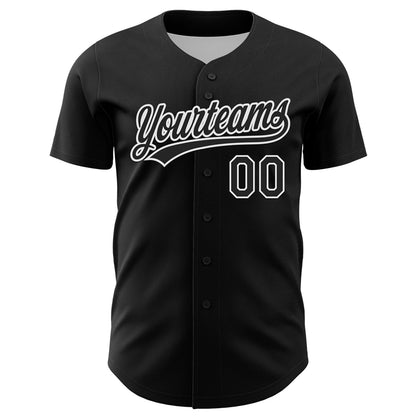 Custom Black Kelly Green-Red 3D Funny Christmas Authentic Baseball Jersey - Sky-Custom