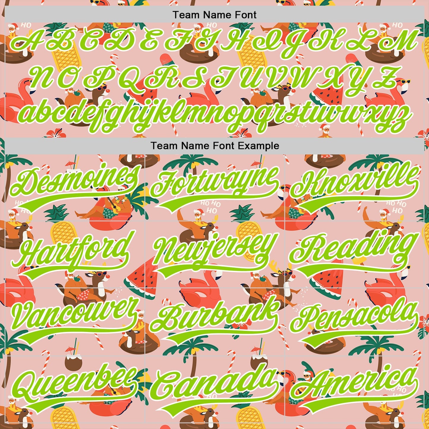 Custom Medium Pink Neon Green-White 3D Funny Christmas Authentic Baseball Jersey - Sky-Custom