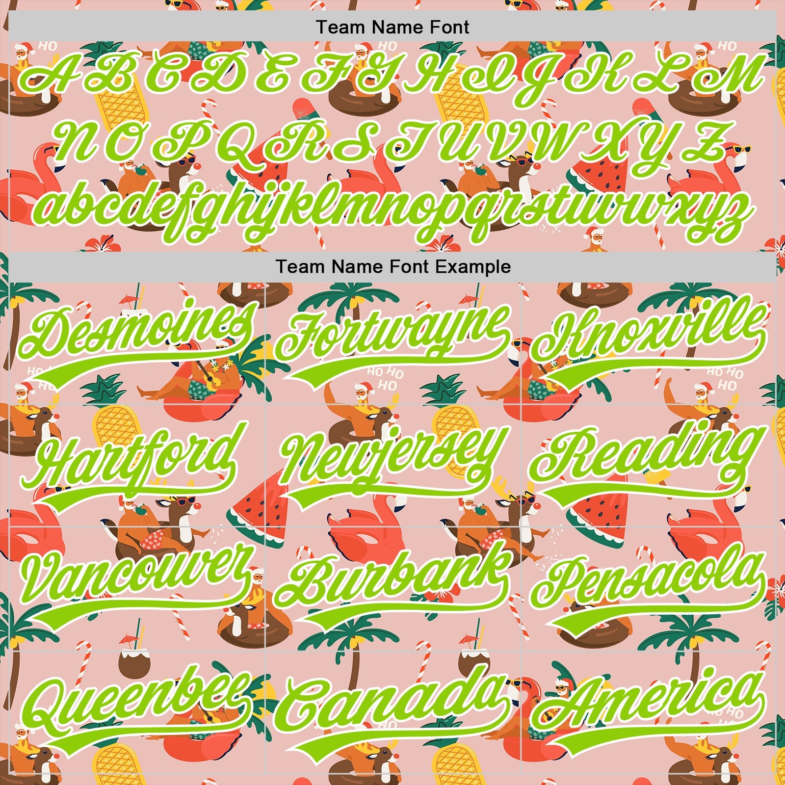 Custom Medium Pink Neon Green-White 3D Funny Christmas Authentic Baseball Jersey - Sky-Custom