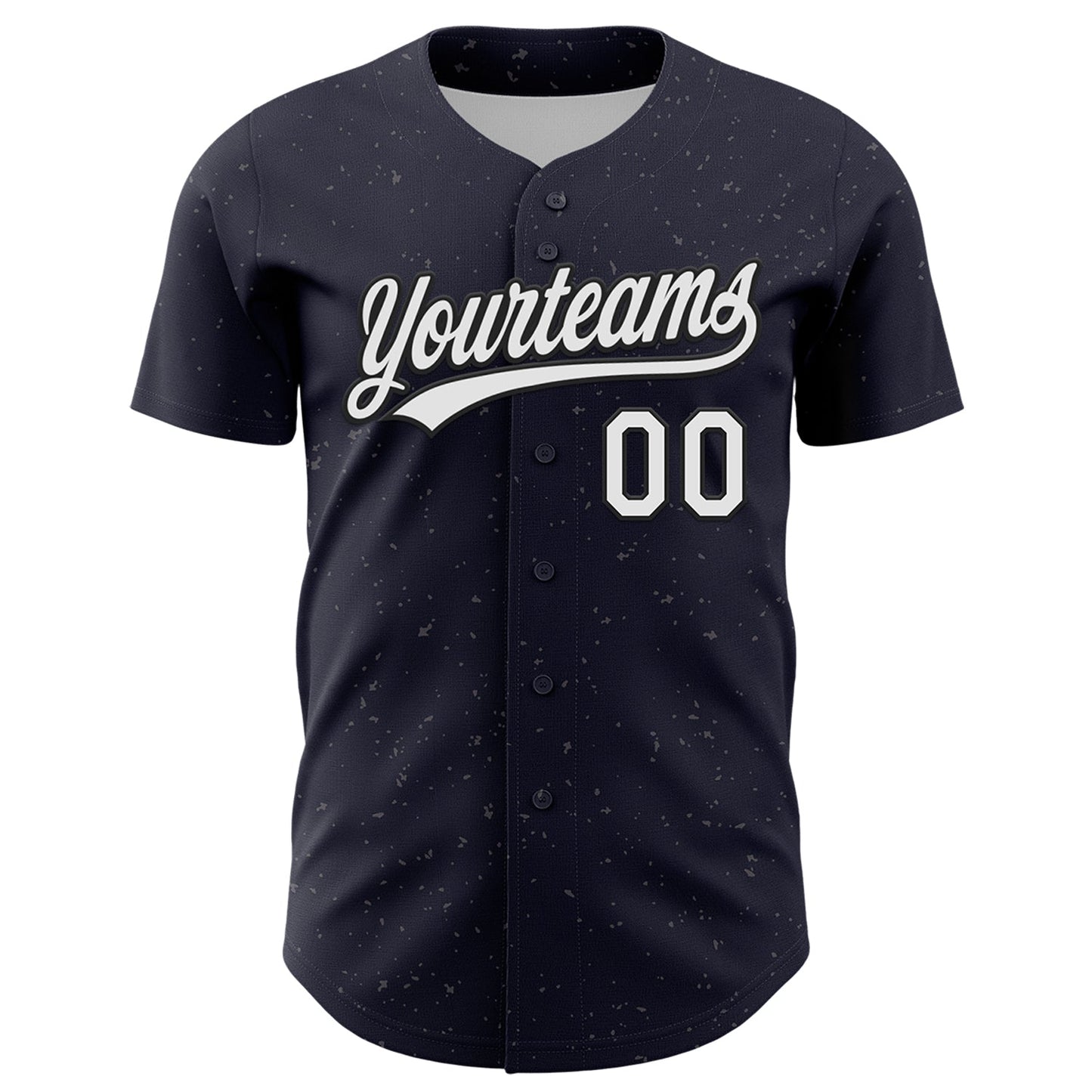 Custom Navy White-Black 3D Love Heart Valentine's Day Authentic Baseball Jersey - Sky-Custom