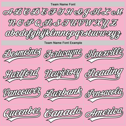 Custom Light Pink White-Black 3D Love Heart Valentine's Day Authentic Baseball Jersey - Sky-Custom