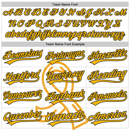 Custom White Gold-Black 3D Appendix Cancer Ribbon Authentic Baseball Jersey - Sky-Custom