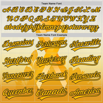 Custom White Gold-Black 3D Appendix Cancer Ribbon Authentic Baseball Jersey - Sky-Custom