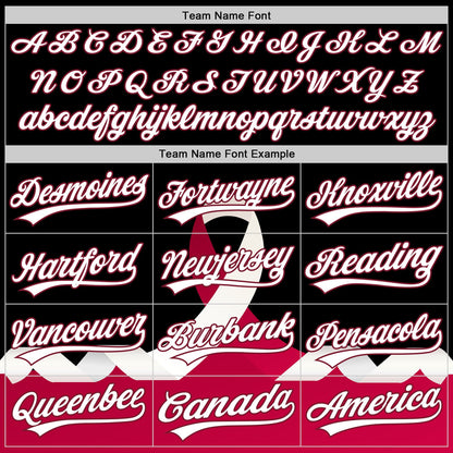 Custom Black White-Crimson 3D Head And Neck Cancer Ribbon Authentic Baseball Jersey - Sky-Custom